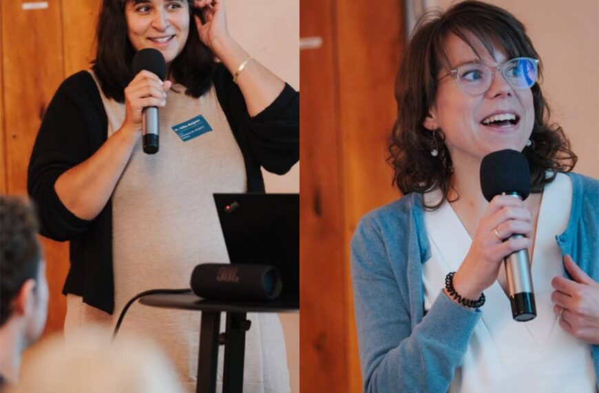 Dr. Adiba Maignan und Dr. Elisa Lopper reden beim Founders Schmaus