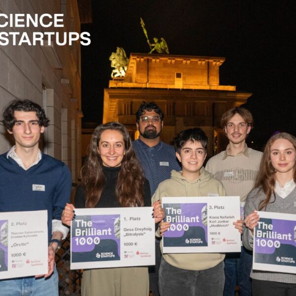 Gewinner:innen "100 to 100"-Wettbewerb. (c) Science & Startups