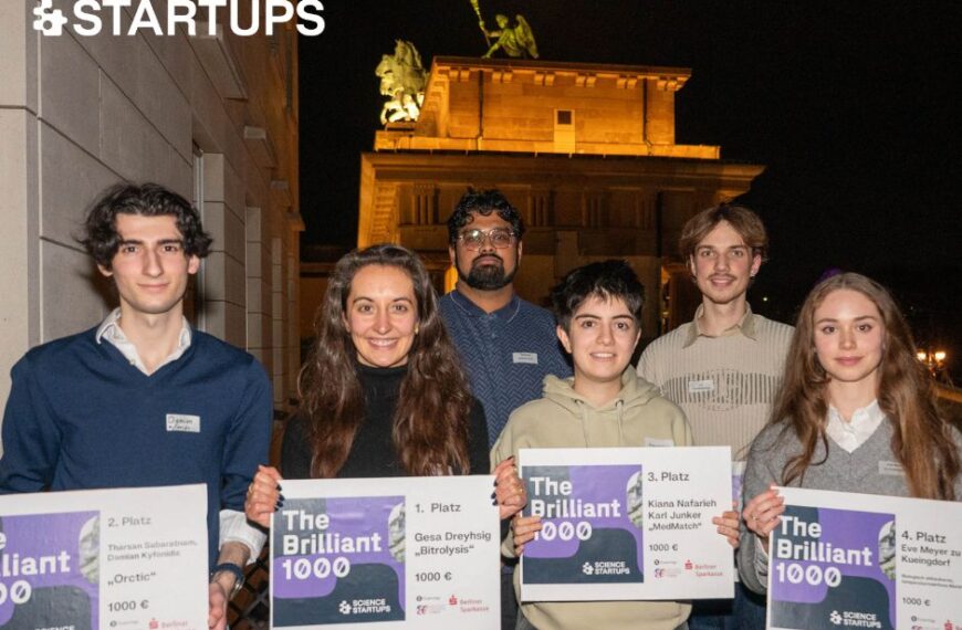 Gewinner:innen "100 to 100"-Wettbewerb. (c) Science & Startups