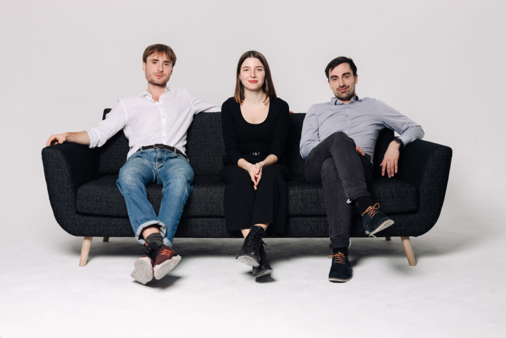 The founders of Nextract Engery: from left, Leonardo Cee, Mariia Semenenko and Maurits Zevering. (c) Diana Shulieshnova / Nextract Energy